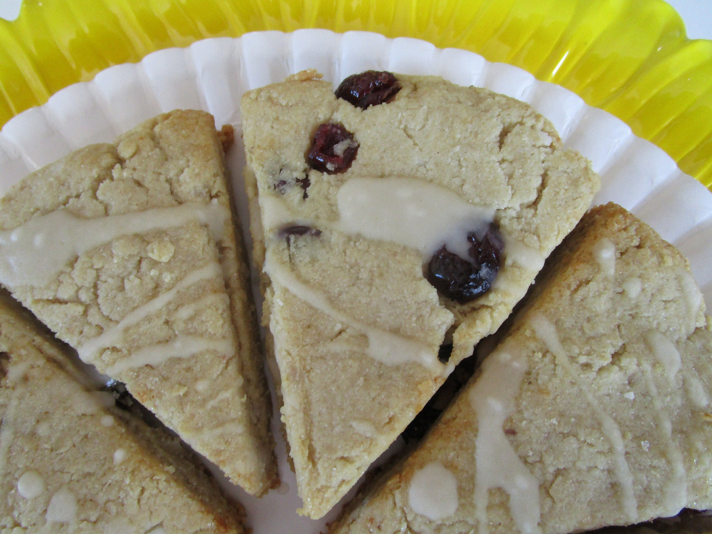 KETO Scone, Cranberry White Chocolate Chip, Gluten Free, Dairy Free, Egg Free, Vegan, Sugar Free, Erythritol Free, Low Carb, Fitness Dessert