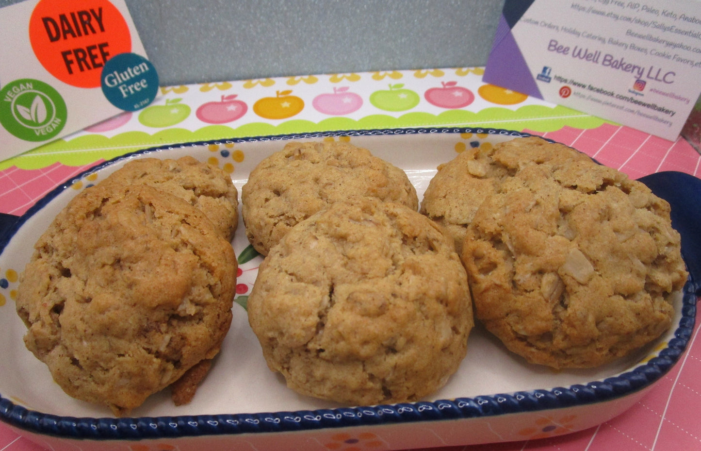 Oatmeal Raisin Cookie, Gluten Free, Dairy Free, Egg Free, Nut Free, Vegan, School Safe, Grandma's, Iced, Cinnamon, Sulfite Free, Fathers Day