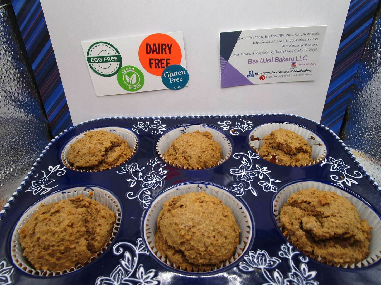High Protein Muffins, Chai Tea, Sugar Free, Dairy Free, Egg Free, Vegan, Nut Free, Vegan collagen, Allergy Friendly bakery, Fitness Gifts