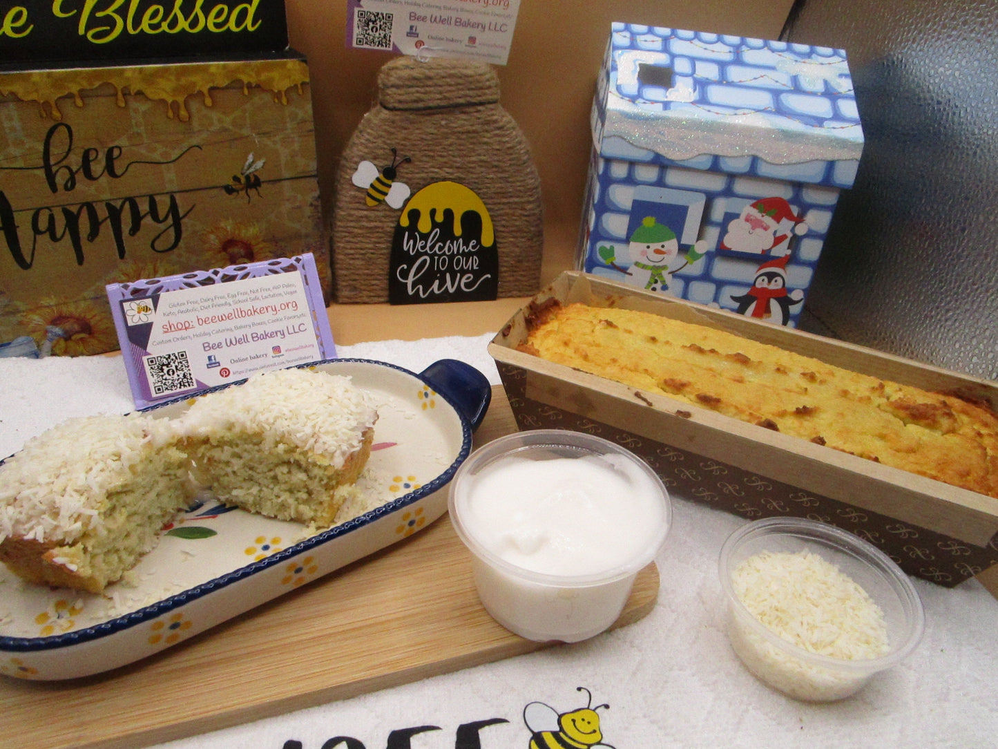 High Protein Coconut Cake, Gluten Free, Grain Free, Dairy Free, Sugar Free, Erythritol Free, Low Carb, Vegan Collagen, Valentine's Day Gift