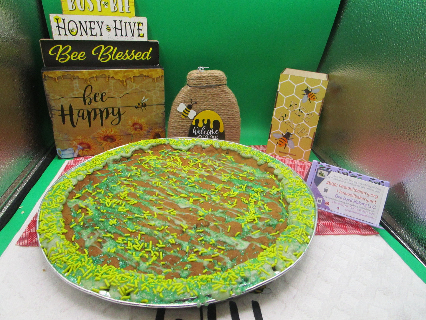 Gluten Free Jumbo Cookie Cake, Dairy Free, Egg Free, Nut Free, Vegan, Birthday Party, Thanksgiving, Christmas, New Years, AIP Paleo, Dessert