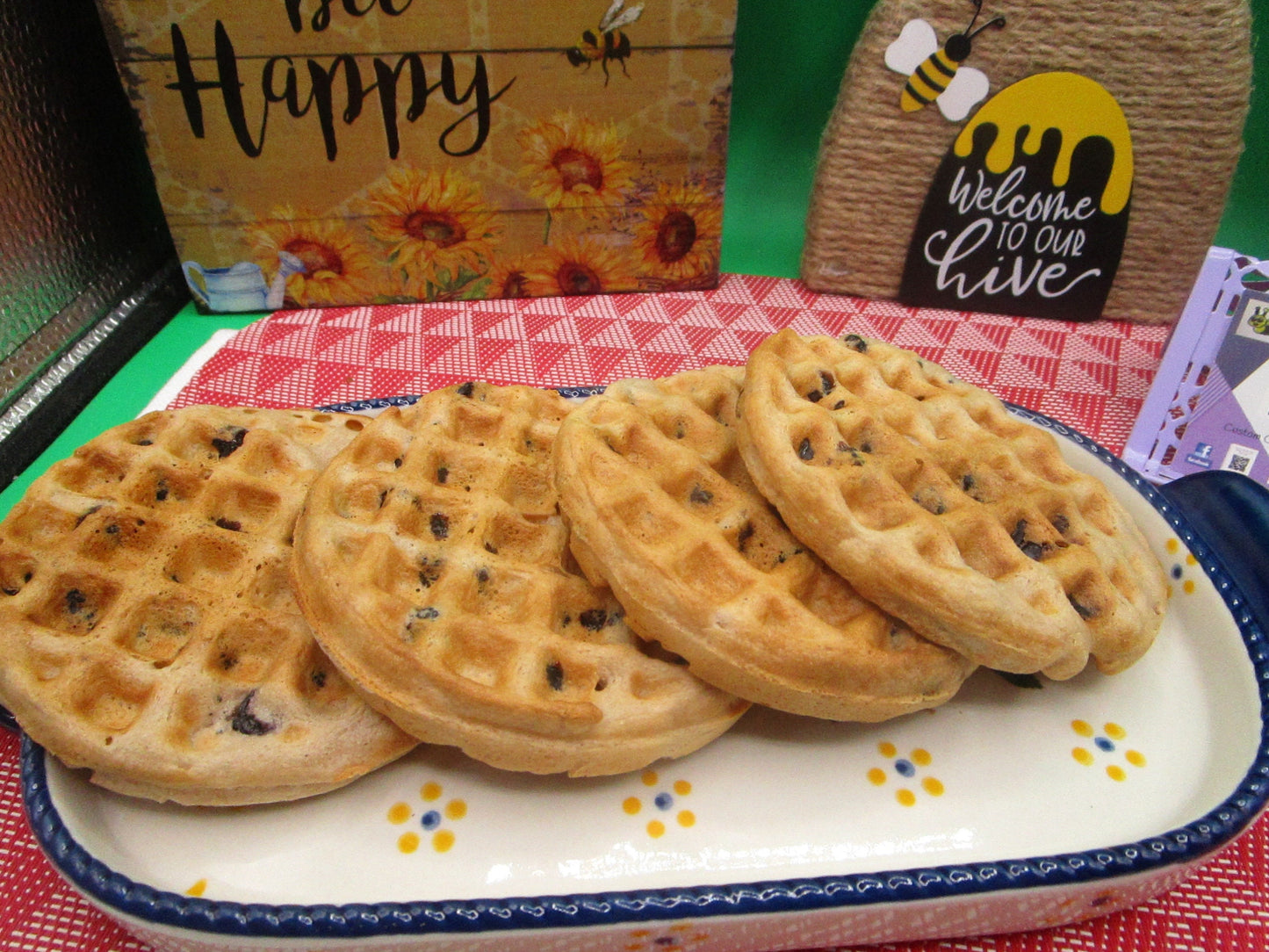 Grain Free Cherry Waffles, AIP Paleo, Gluten Free, Vegan, Egg Free, Dairy Free, Ready to go, No added Sugar, Mother's Day Breakfast, Gift