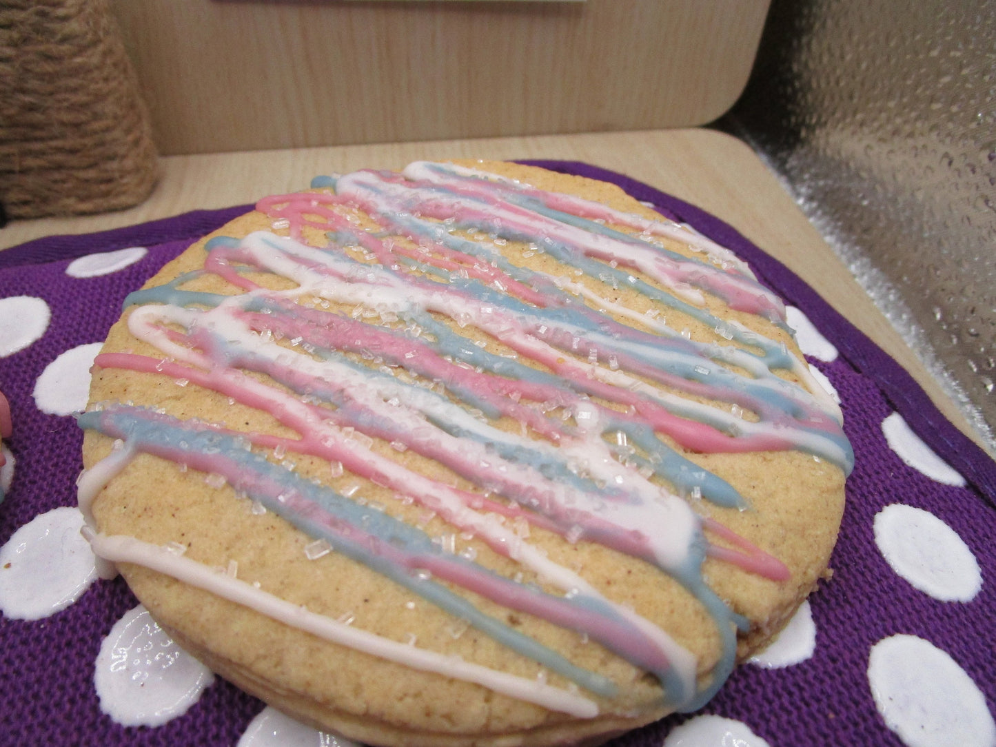Jumbo Iced Sugar Cookies, Gluten Free, Egg Free, Vegan, Nut Free, Christmas Gifts, Party Favors, Plant Based Colors, Smores, Candy Cane, kid