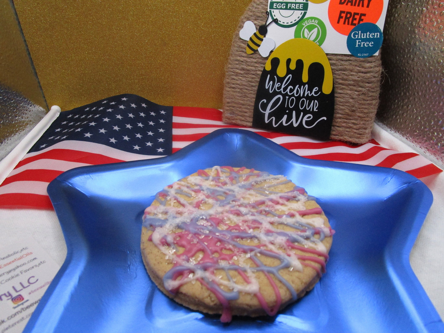 Jumbo Iced Sugar Cookies, Gluten Free, Egg Free, Vegan, Nut Free, Christmas Gifts, Party Favors, Plant Based Colors, Smores, Candy Cane, kid