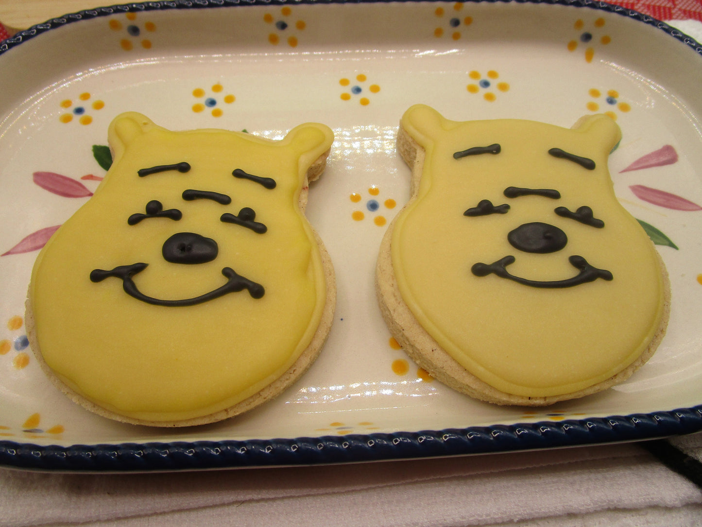 Winnie Pooh Sugar Cookies, Gluten Free, Dairy Free, Egg Free, Vegan, Nut Free, Birthday Party, Baby Shower, Custom Orders, Party Favors