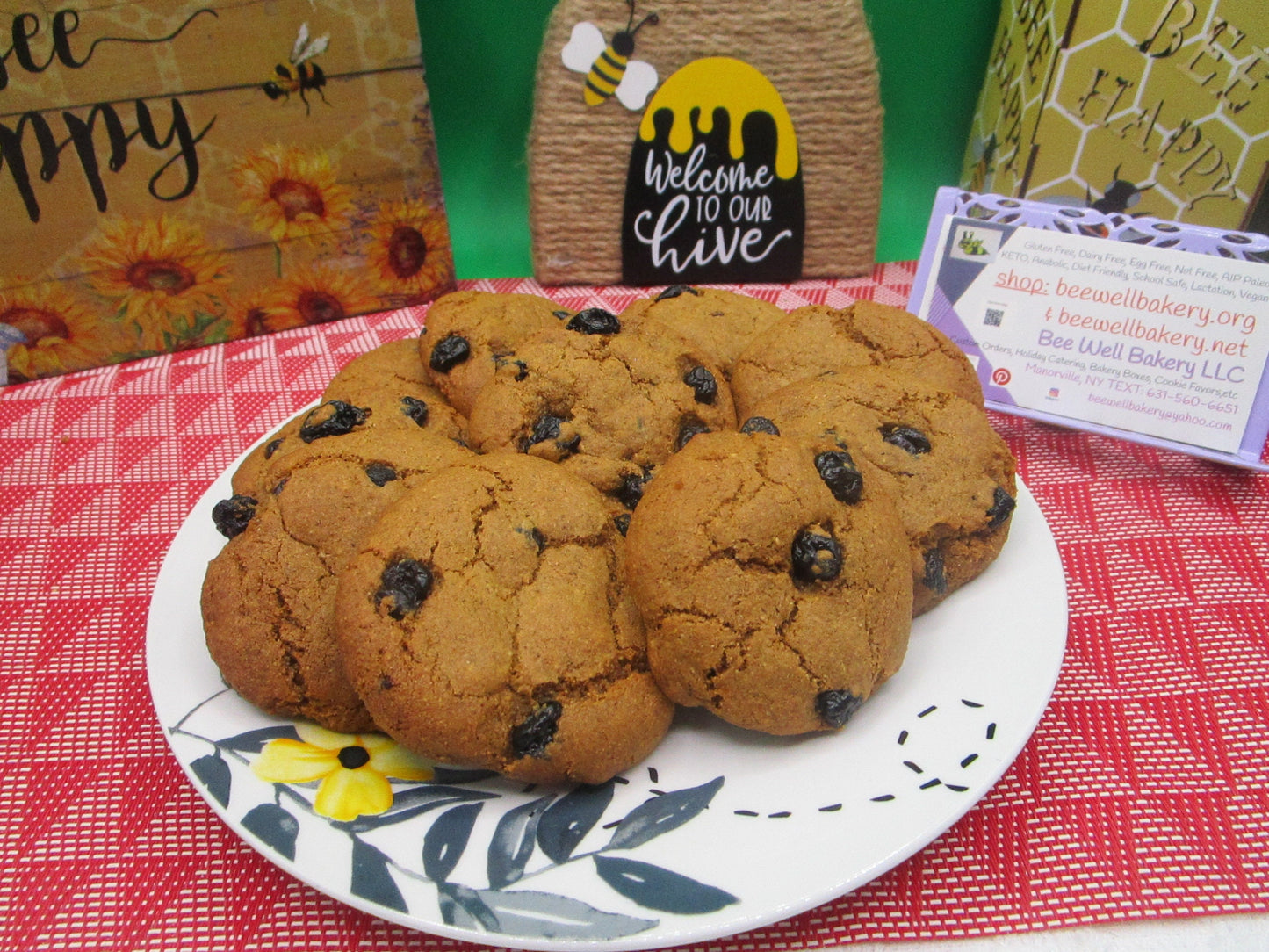 AIP Paleo Tiger Nut Cookie, Blueberry Vanilla, Gluten Free, Grain Free, Dairy Free, Egg Free, Nut Free, Vegan, Wellness Gift, Soft Baked