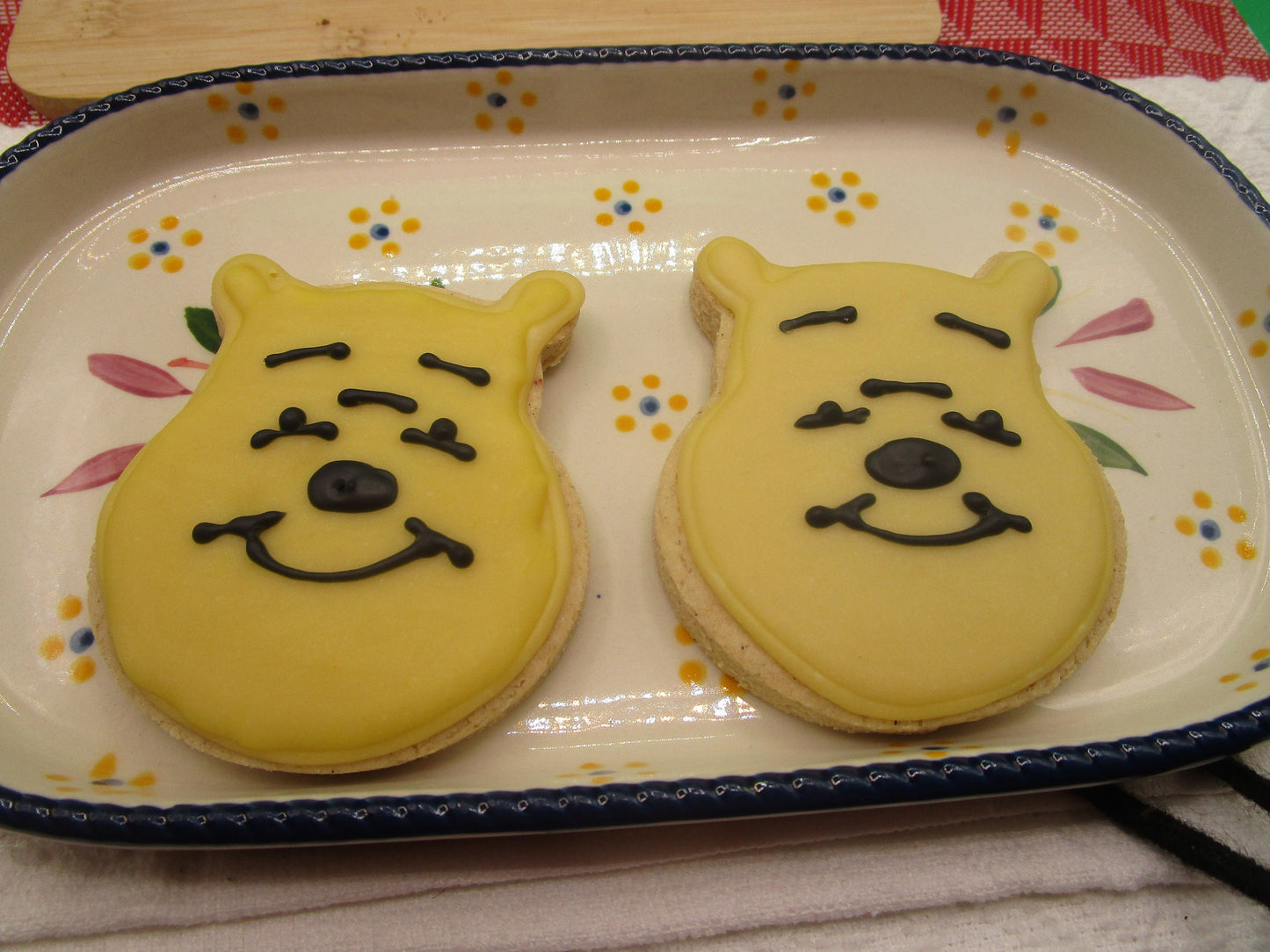 Winnie Pooh Sugar Cookies, Gluten Free, Dairy Free, Egg Free, Vegan, Nut Free, Birthday Party, Baby Shower, Custom Orders, Party Favors