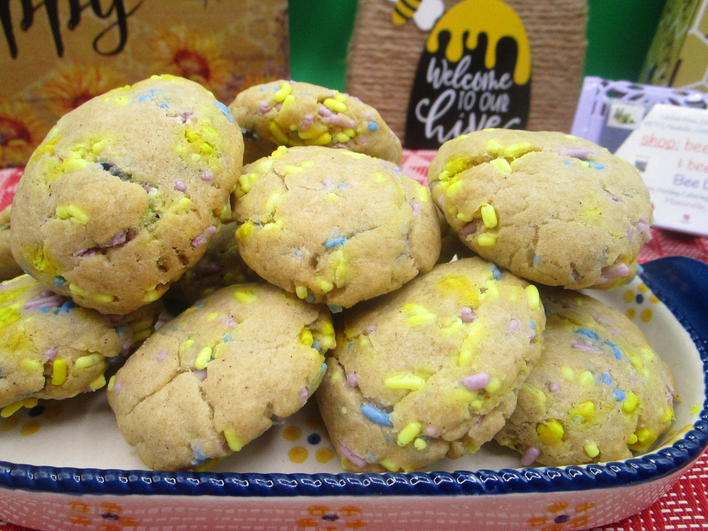 Gluten Free Sugar Cookies, Sprinkled, Dairy free, Egg Free, Nut Free, Oat Free, Vegan, Healthy snacks, school essentials, Lunchbox, Natural