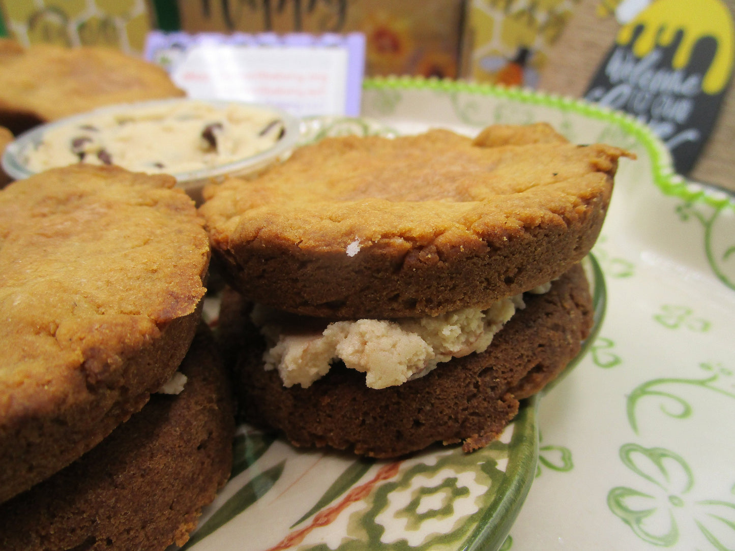 High Protein Cookie Sandwich, Cannoli, Gluten Free, Sugar Free, Dairy Free, Egg Free, Coconut Free, Vegan Collagen, Fitness Snack, Anabolic