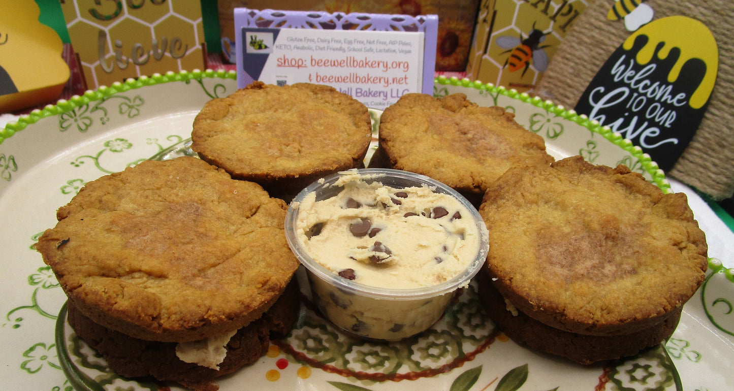 High Protein Cookie Sandwich, Cannoli, Gluten Free, Sugar Free, Dairy Free, Egg Free, Coconut Free, Vegan Collagen, Fitness Snack, Anabolic