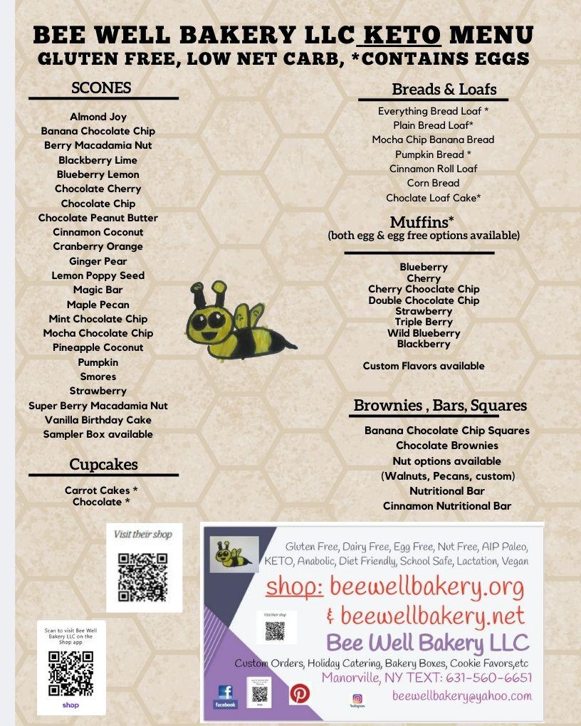 Upgrading link, bee well bakery, sally's essential oils, custom orders, made to order, Diane D