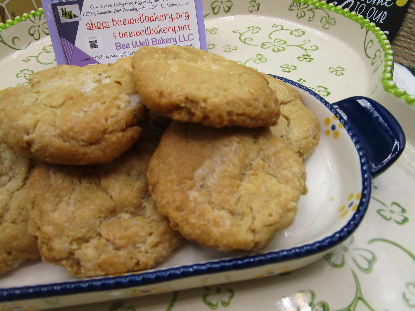 Gluten Free White Chocolate Chip Macadamia Nut Cookies, Dairy Free, Egg Free, Vegan, Low Sugar, Birthday Gifts, allergy friendly bakery