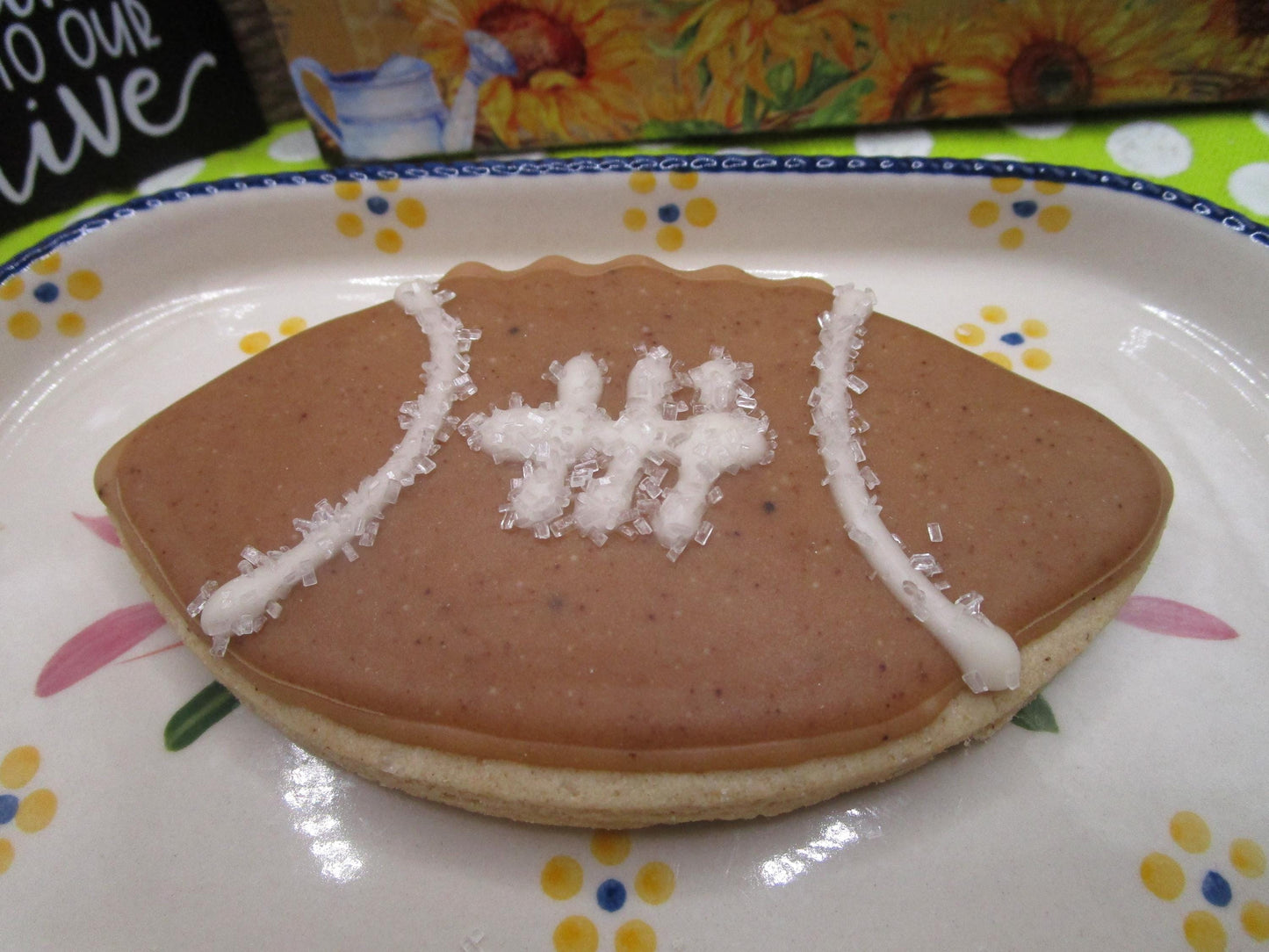 Gluten Free Sugar Cookies, Football, Dairy Free, Vegan, Nut Free, Soy Free, Touchdown, Superbowl, Coach Gift, Fitness Snacks, Sports Parties