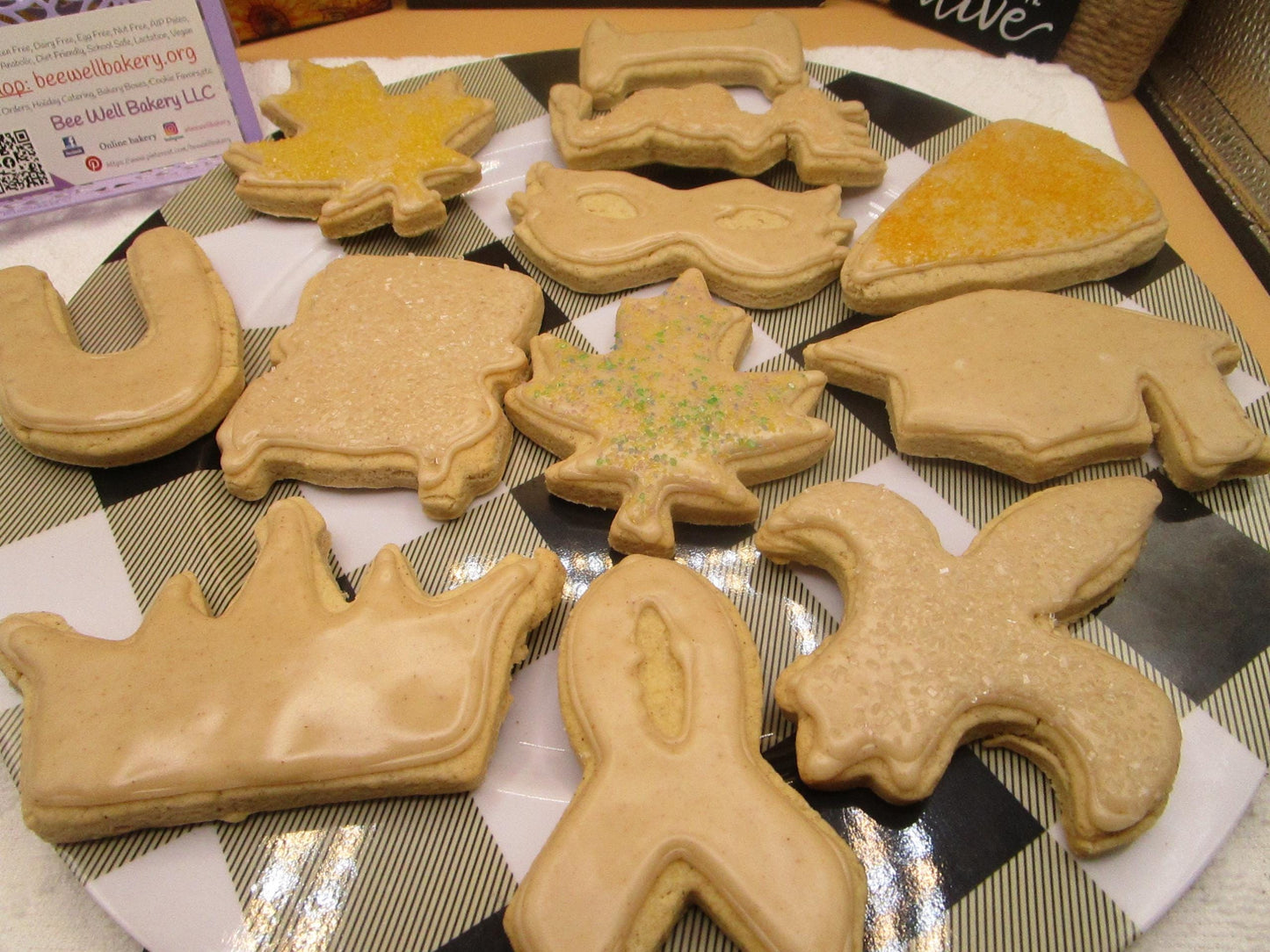 Gluten Free Sugar Cookies, Iced Pumpkin Spice, Vegan, Dairy Free, Egg Free, Healthy Snacks, Thanksgiving Gifts, Coconut Free, Healthy Snack