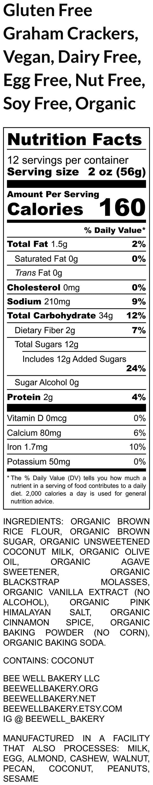 Gluten Free Graham Crackers, Vegan, Dairy Free, Egg Free, Nut Free, Organic, Healthy Snacks, Low Sugar, Cinnamon, Gingerbread,