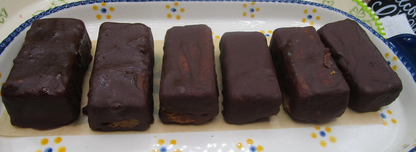 Chocolate Covered Peanut Butter Cookie Bars, Gluten Free, Dairy Free, Egg Free, No refined Sugar, Candy, Christmas Gifts, Holiday Dessert