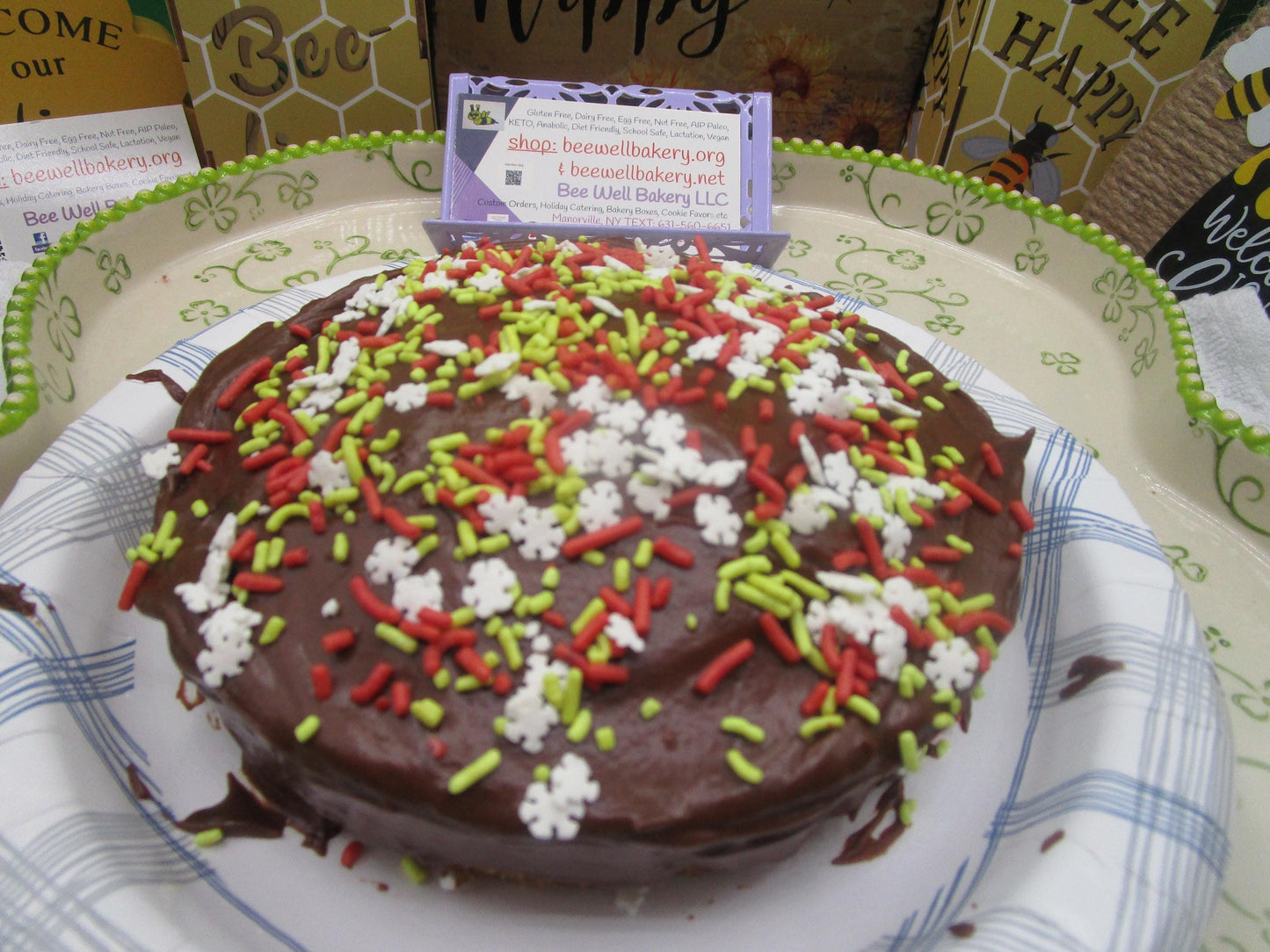 Gluten Free Cake, Holiday, Birthday, Vanilla, Chocolate, Dairy Free, Egg Free, Vegan, Nut Free, Healthy Gifts, Holiday Dessert, Hannukah