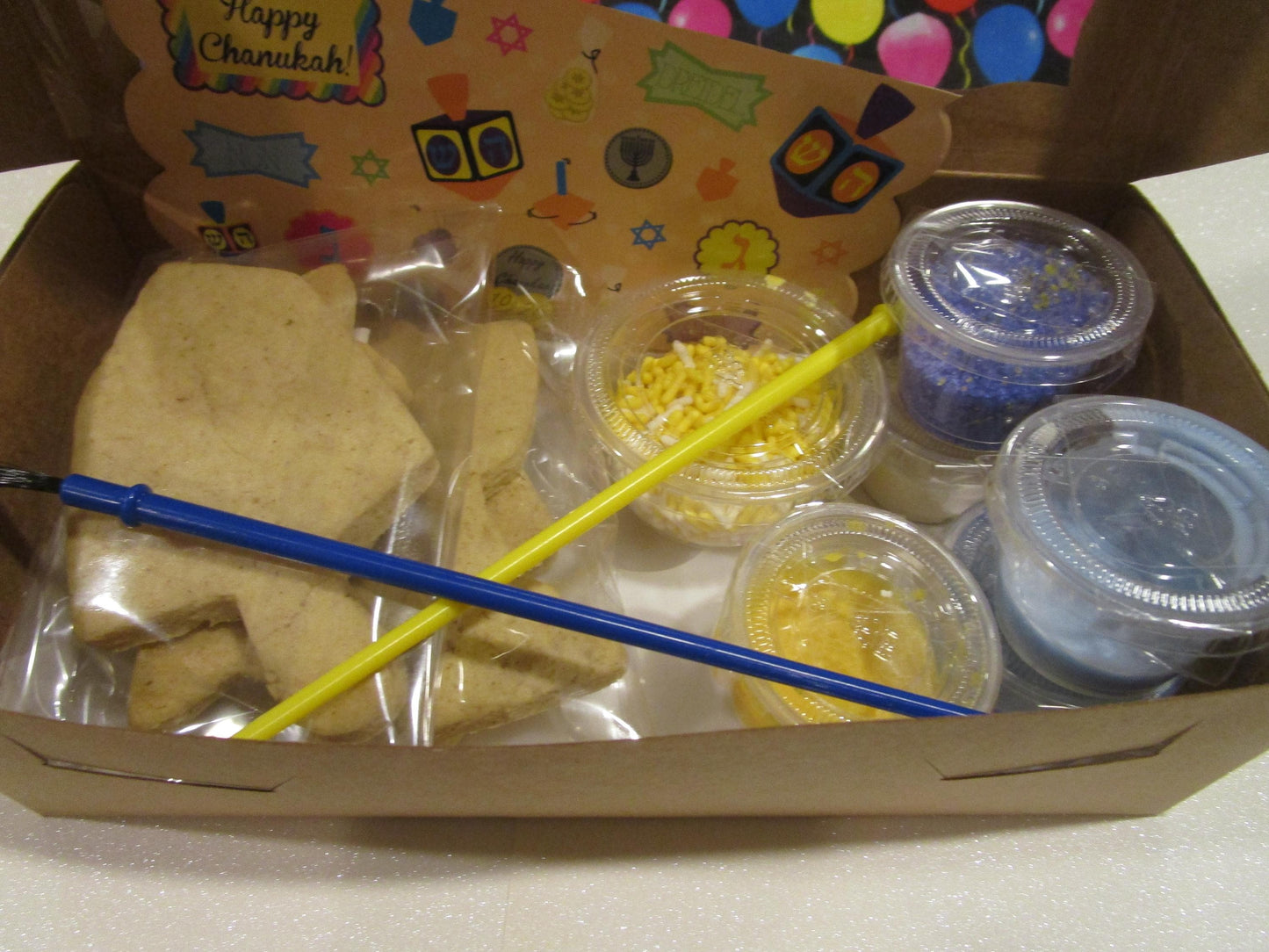 Gluten Free Cookie Kits, Hanukkah, Dairy Free, Egg Free, Vegan, Sugar Cookie, Menorah, Dreidel, Star of David, Festival of Lights, Kids Gift
