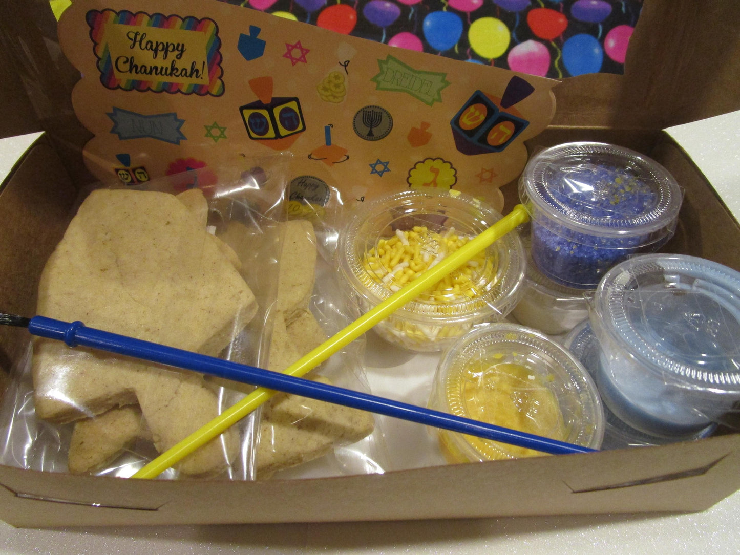 Gluten Free Cookie Kits, Hanukkah, Dairy Free, Egg Free, Vegan, Sugar Cookie, Menorah, Dreidel, Star of David, Festival of Lights, Kids Gift