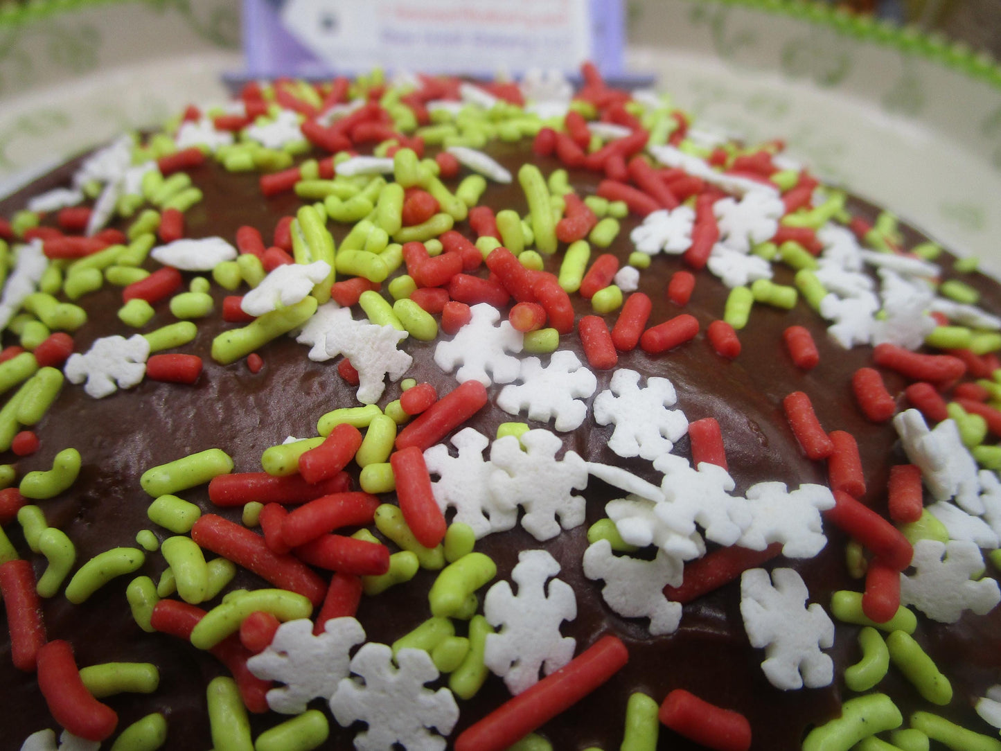 Birthday Cake, Individual 7-inch, Gluten Free, Dairy Free, No refined Sugar, Vegan, Nut Free, Soy Free, Vanilla Chocolate, Natural Sprinkles