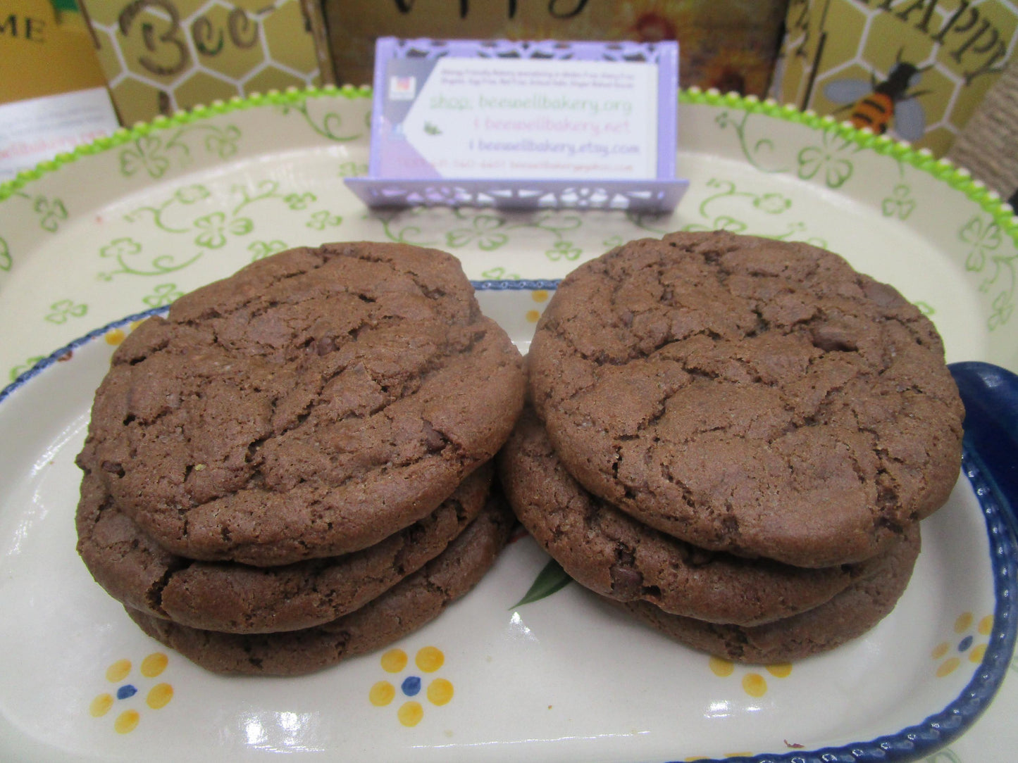 Gluten Free Double Chocolate Chip Cookies, Dairy Free, Egg Free, Nut Free, Oat Free, Organic, Aquafaba, Holiday Gifts, Cookie Exchange,