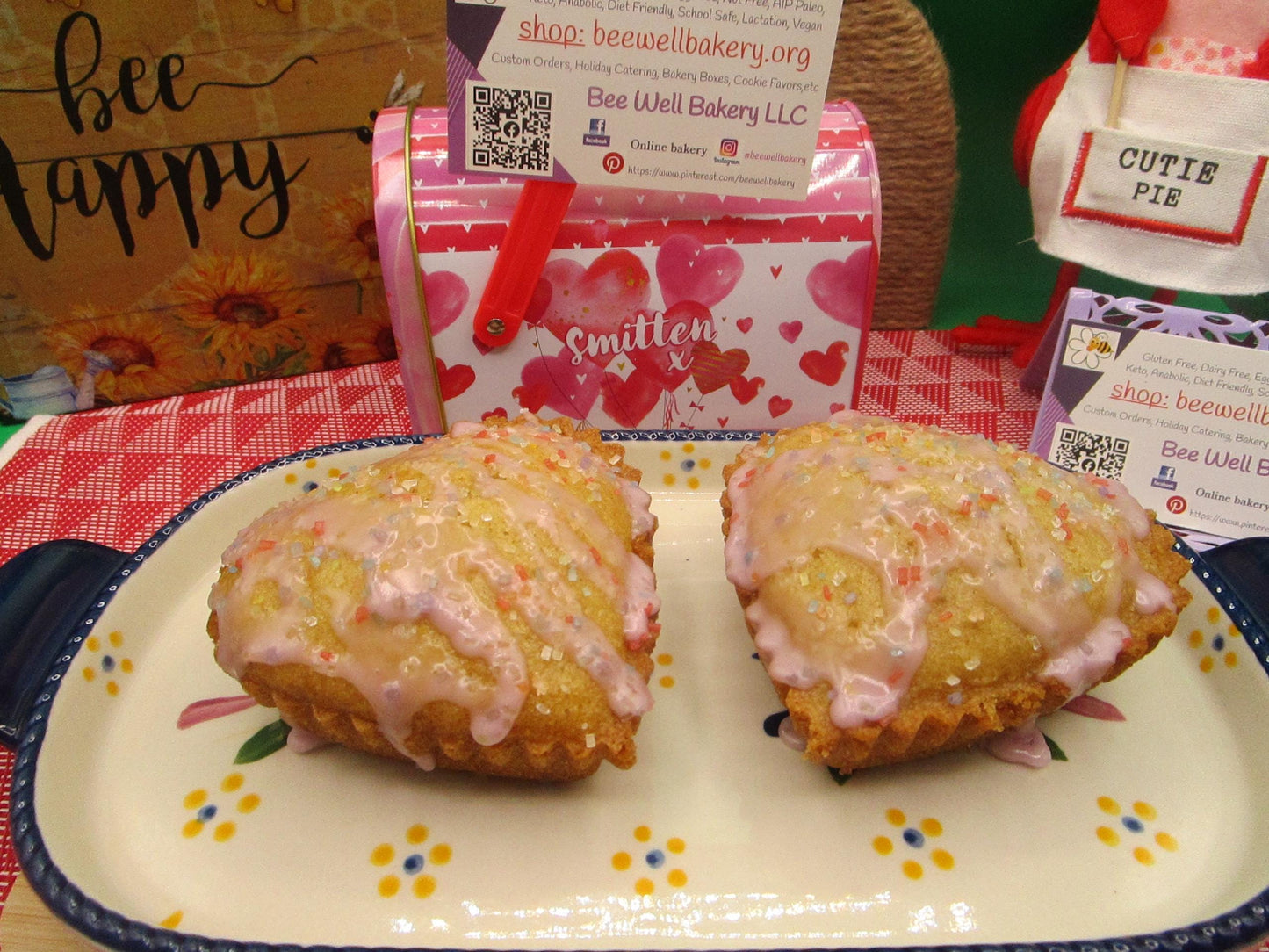 Sugar Free Cake, Gluten Free, Hearts, Dairy Free, Egg Free, Vegan, Vanilla, Chocolate, Love Dessert, Happy Anniversary, Valentine's Day Gift