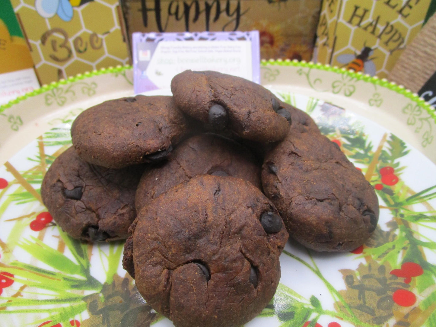 AIP Paleo, Tiger Nut, Carob Peppermint Cookies, Gluten Free, Dairy Free, Egg Free, Grain Free, Autoimmune Protocol, Holiday Gift, Soft Baked