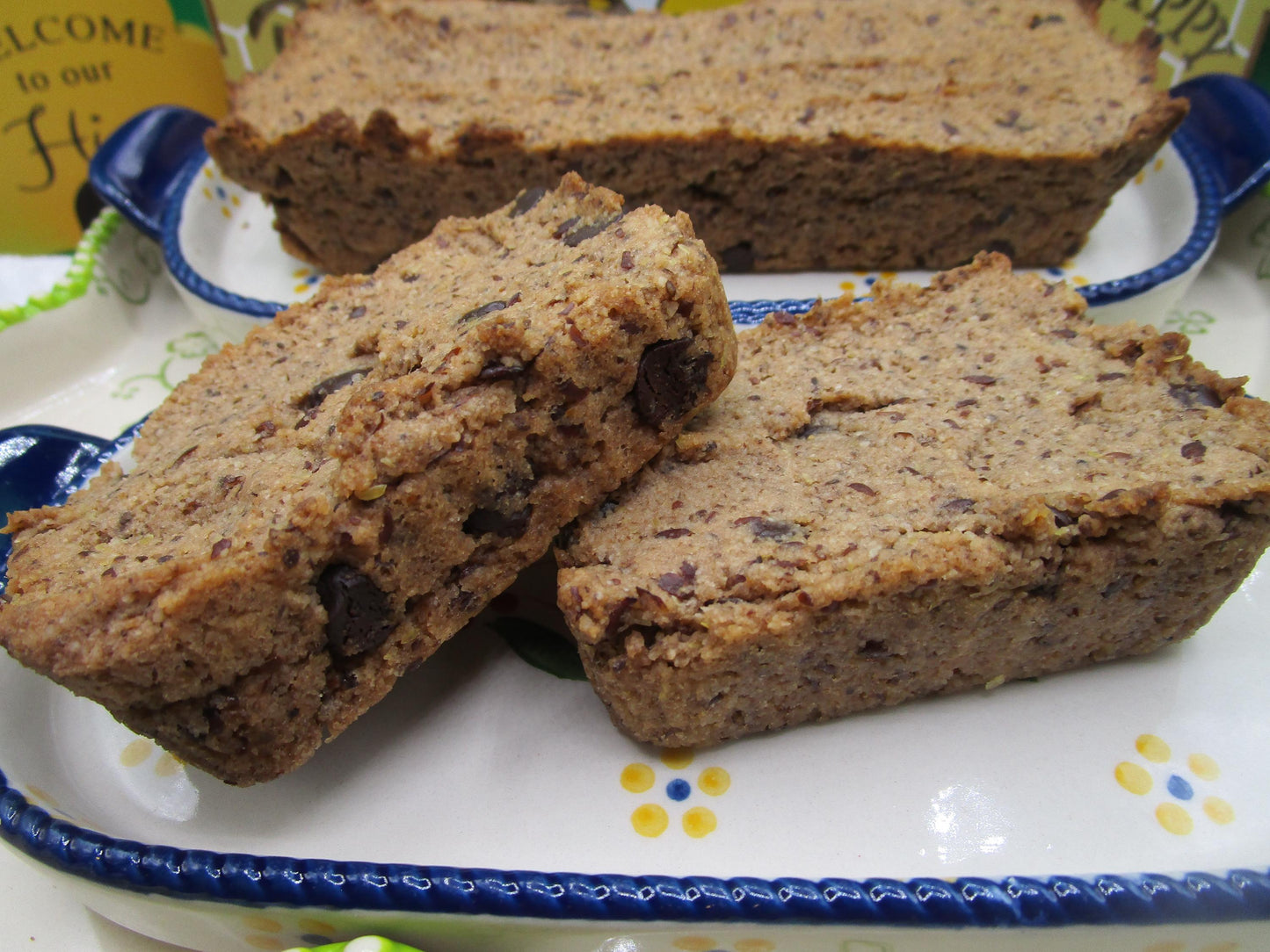 High Protein Banana Bread, Mocha Chip, Gluten Free, Dairy Free, Nut Free, Vegan Collagen, Sugar Free, Valentine's Day, Fitness, Anabolic