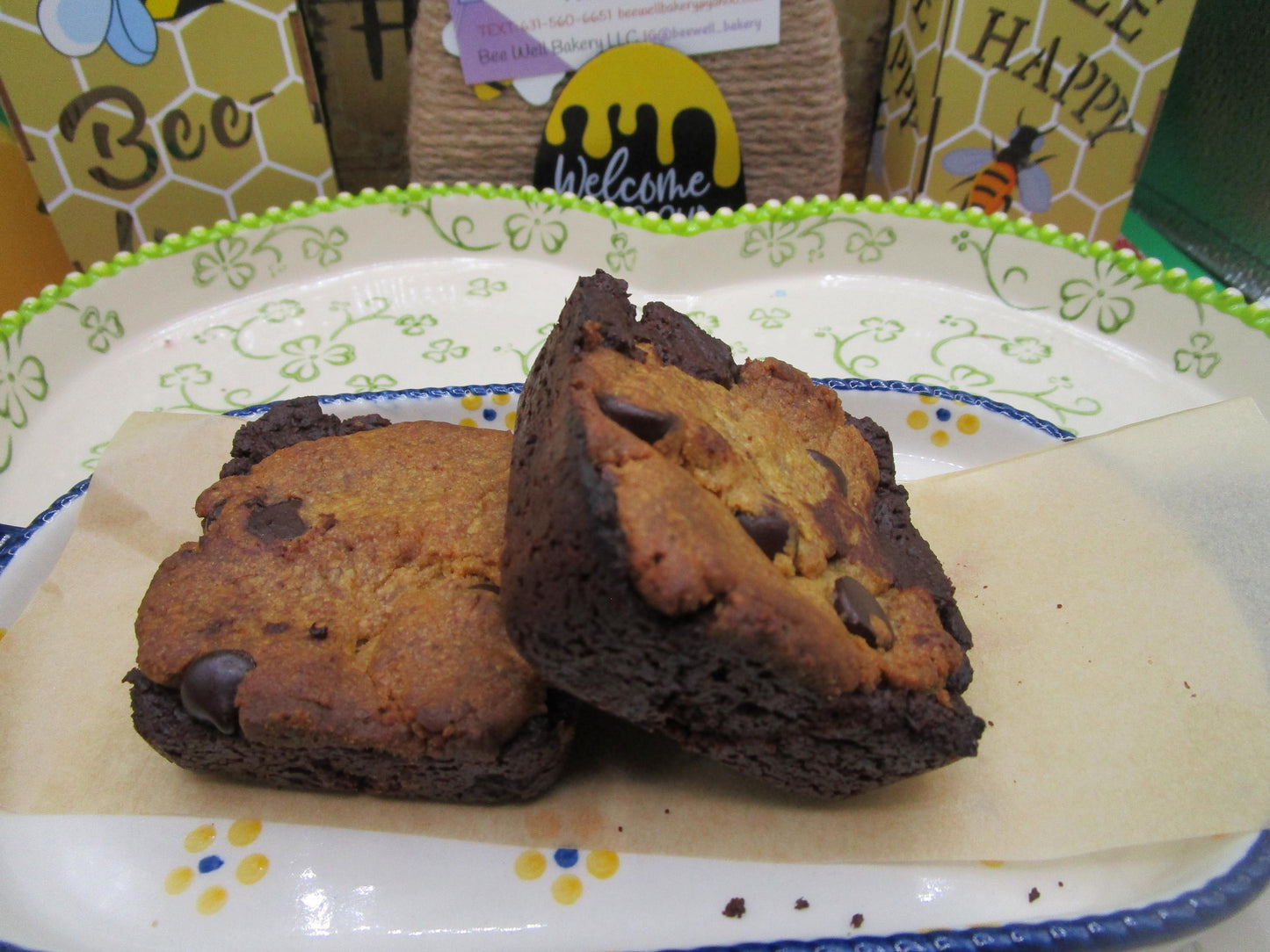 High Protein, Gluten Free, Brookie Brownie, Dairy Free, Sugar Free, Egg Free, Nut Free, Vegan, Valentine's Day, Fitness Gift, Low Fat Snacks