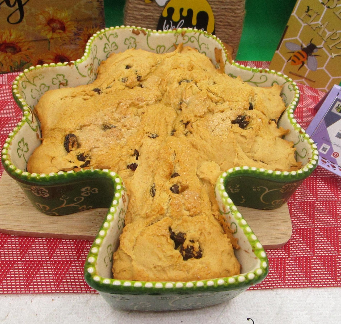 Gluten Free Irish Soda Bread, Vegan, Dairy Free, Egg Free, Nut Free, Saint Patrick's Day, No Refined Sugar, Sugar Free, Irish, Clover, Gift
