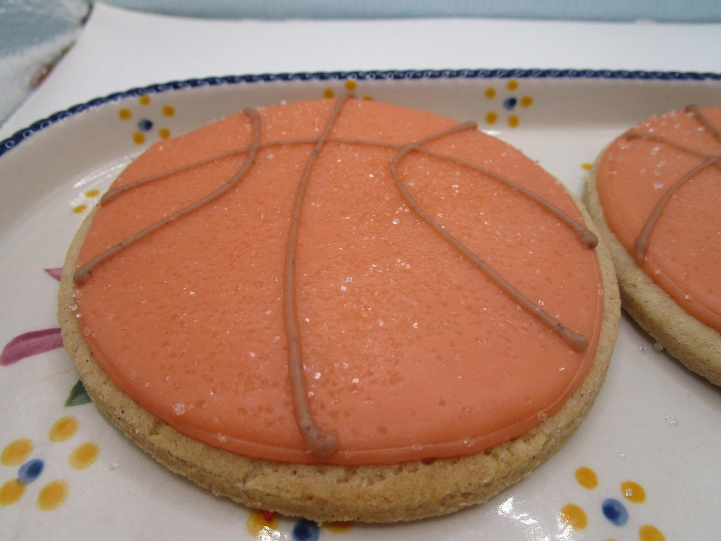 Gluten Free Iced Sugar Cookies, Basketball, Dairy Free, Egg Free, Vegan, Nut Free, NBA, Sports, Boy Birthday, Girls sports, March Madness