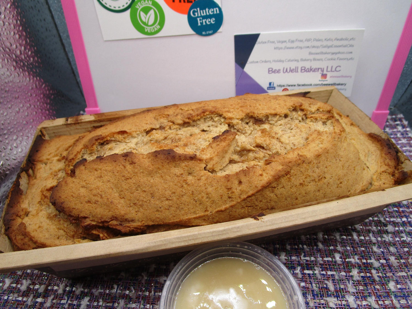 Gluten Free Cinnamon Roll Loaf, Dairy Free, Vegan, Egg Free, Nut Free, Low Sugar, Easter Brunch, Mother's Day Gifts, Cinnamon Buns, Low Fat