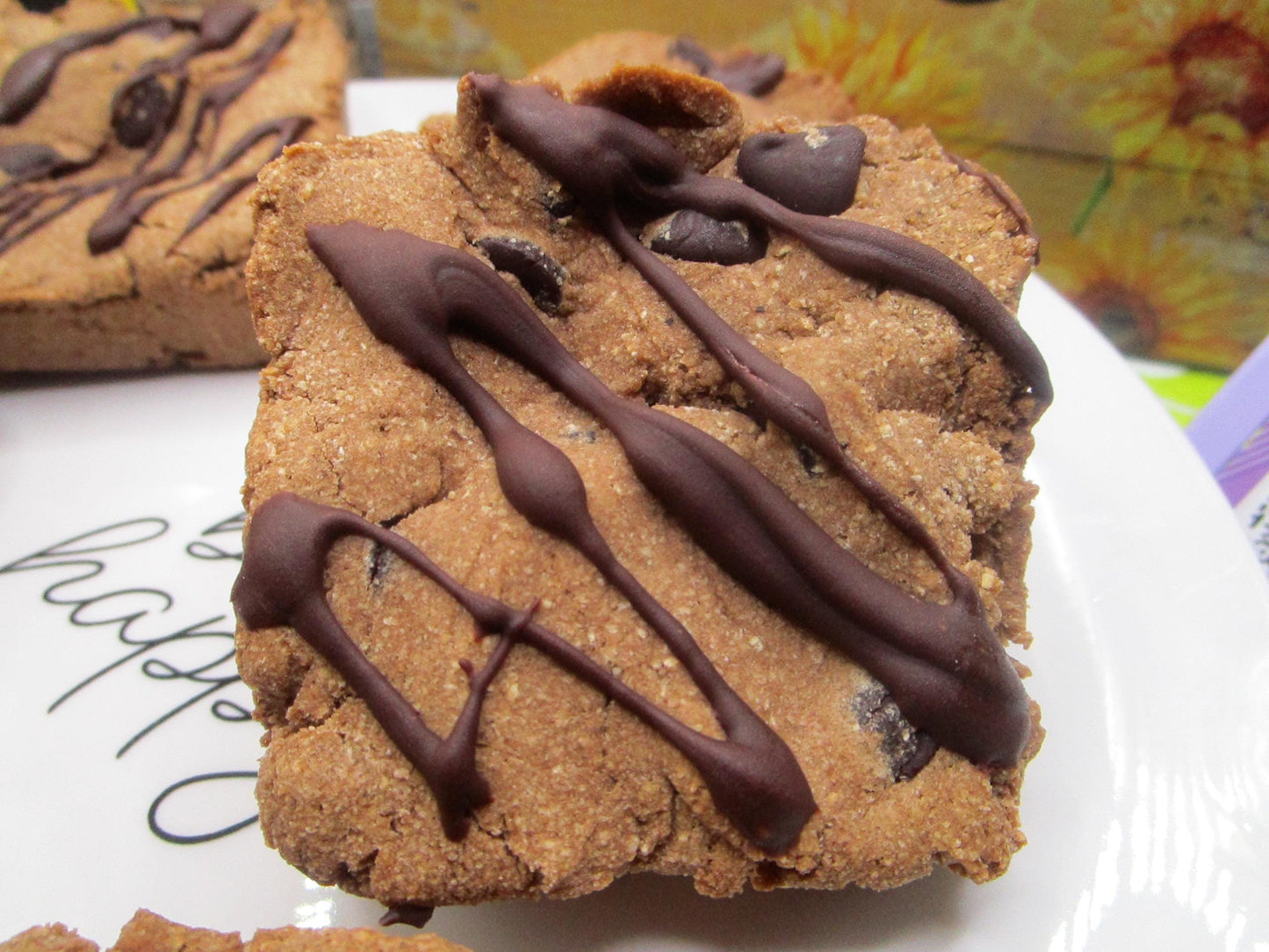 KETO Brownie, Banana Chocolate Chip, Gluten Free, Grain Free, Dairy Free, Egg Free, Vegan, Erythritol Free, Sugar Free, Low Carb, Birthday