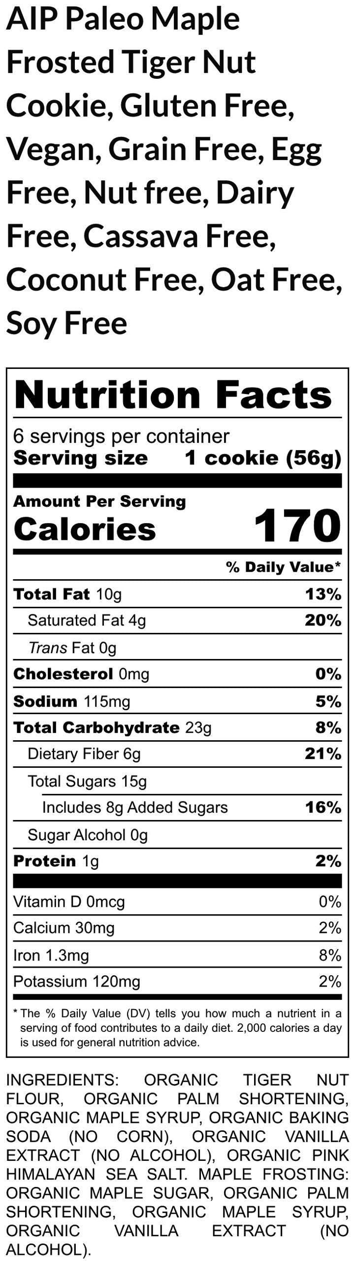 AIP Paleo Tiger Nut Cookies, Maple Iced, Grain Free, Gluten Free, Dairy Free, Egg Free, Nut Free, High Fiber
