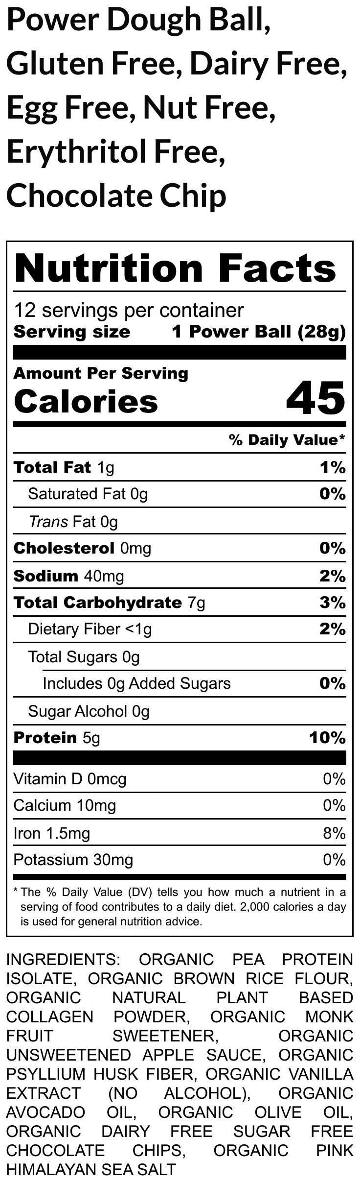 Power Dough Balls, Gluten Free, High Protein, Dairy Free, Egg Free, Anabolic, Snickerdoodle, Pea Protein, Nut Free, Low Carb Diet, Low Sugar