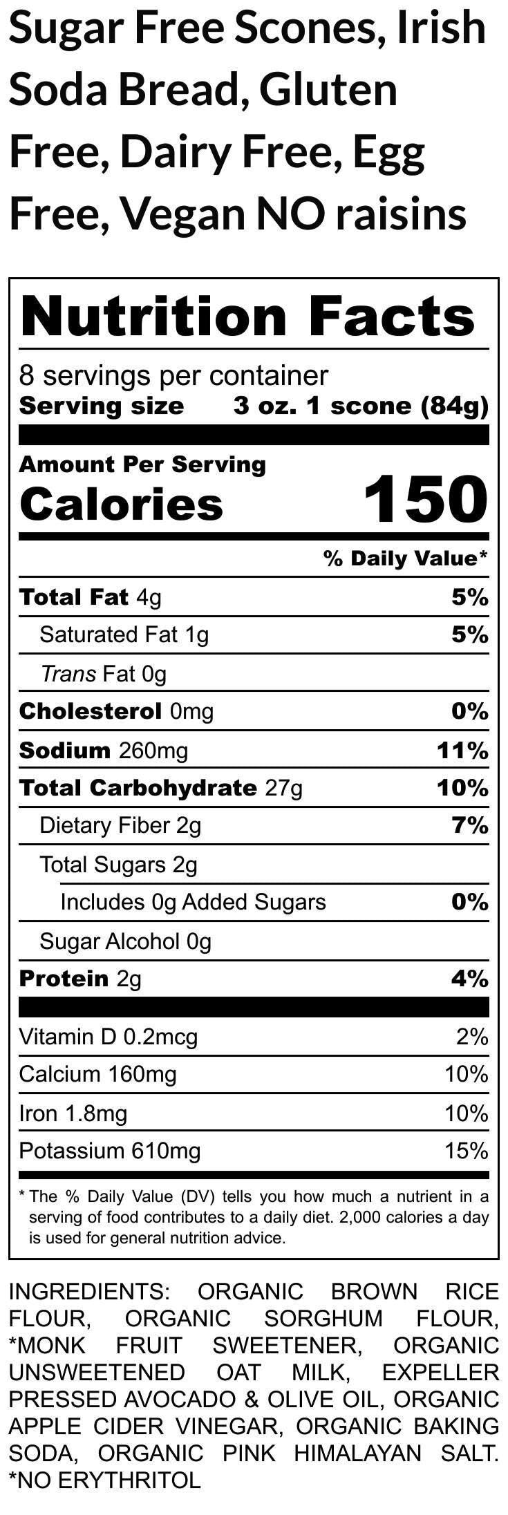 Scones, Irish Soda Bread, Gluten Free, Dairy Free, Egg Free, Vegan, Saint Patrick's Day, Nut Free, Leprechaun, Sugar Free, gift, Brunch