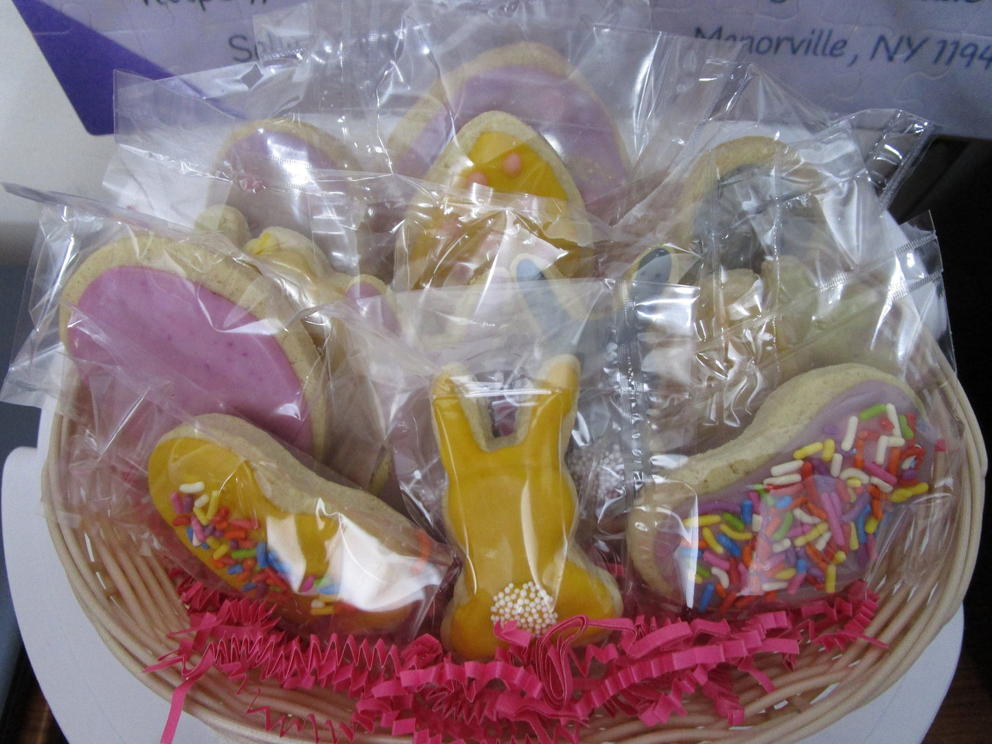 Gift Basket, Easter, Gluten Free Sugar Cookies, Egg Free, Dairy Free, Nut Free, Bunnies, Eggs, Jellybeans, Carrots, Dessert, Brunch, Vegan