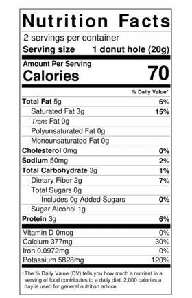 Keto, Donut Holes, Munchkin, Gluten Free, Egg Free, Dairy Free, Nut Free, Collagen, Low Carb, Vegan, Sugar Free, Almond Free, Salted Caramel