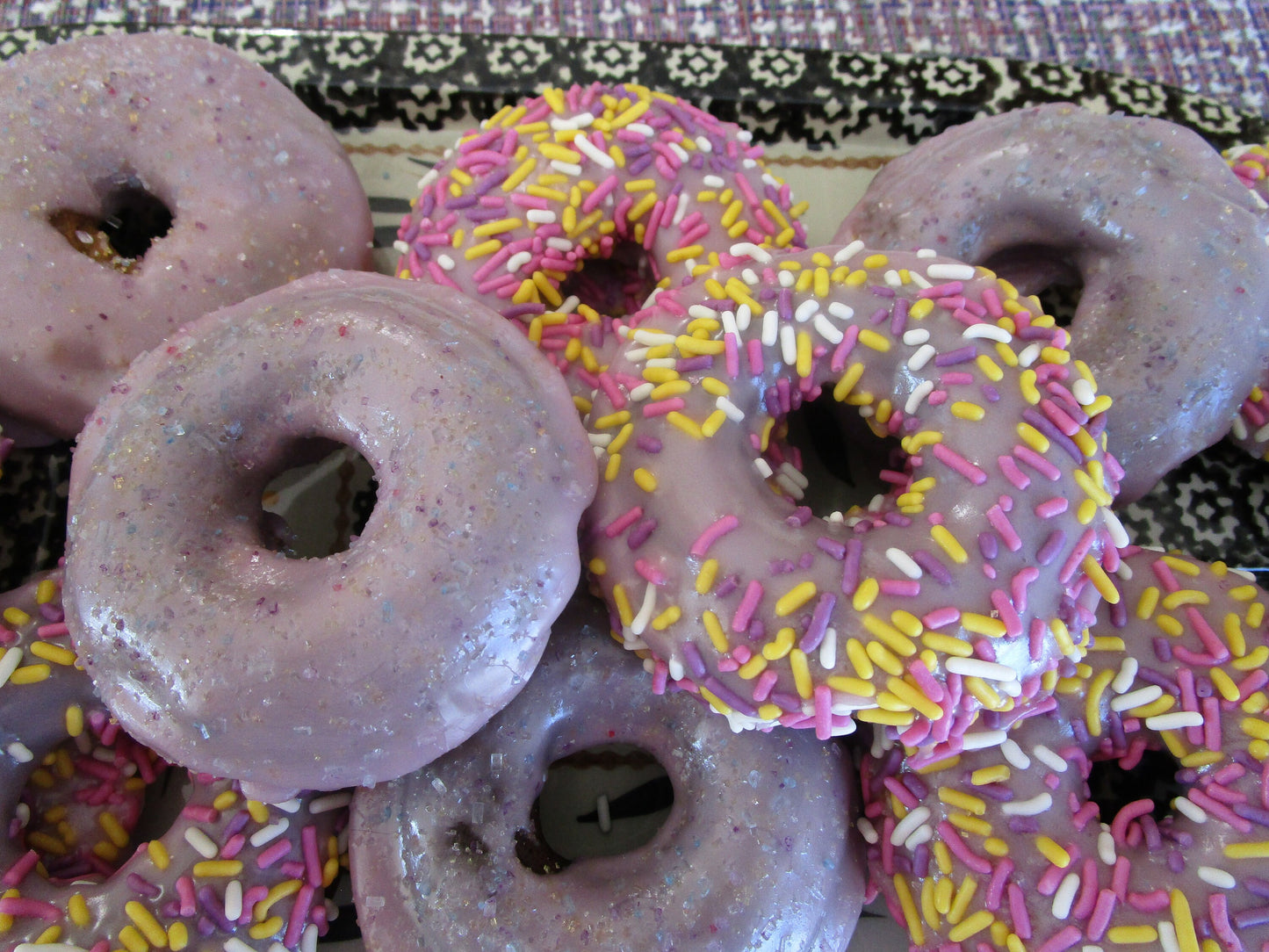 Donut, Gluten Free, Egg Free, dairy Free, Glazed, Vanilla, Chocolate, Brunch, Natural Sprinkle, Vegan, Birthday, School Safe, Easter, Spring