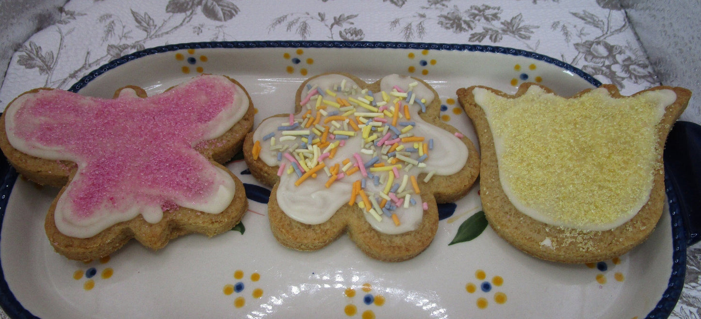 Sugar Free Cookie, Gluten Free, Flower, Butterfly, Tulip, Mother's Day Gift, Vegan, Plant Based, Egg Free, Dairy Free, Spring, School Safe