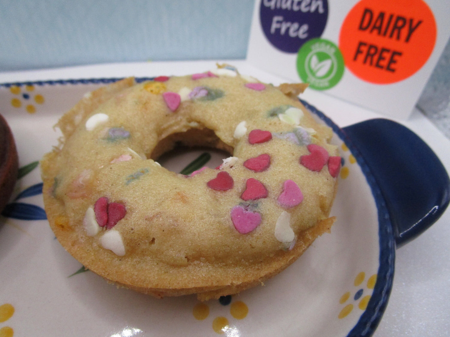 Donuts, Gluten Free, Dairy Free, Egg Free, Bakery Size, Vegan, Hearts, Vanilla, Chocolate, Wedding, Anniversary Gift, Love, No Refined Sugar