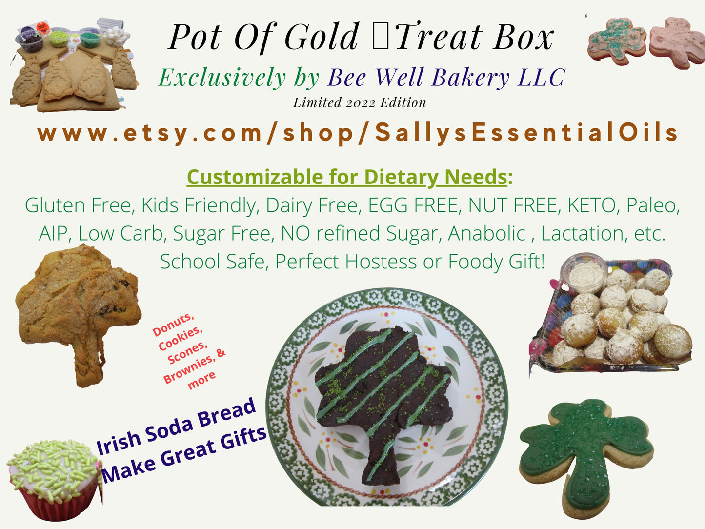 Sugar Free Irish Soda Bread, Gluten Free, Vegan, Dairy Free, Egg Free, Saint Patrick Day, No Refined Sugar, No Erythritol, Allulose, Clover