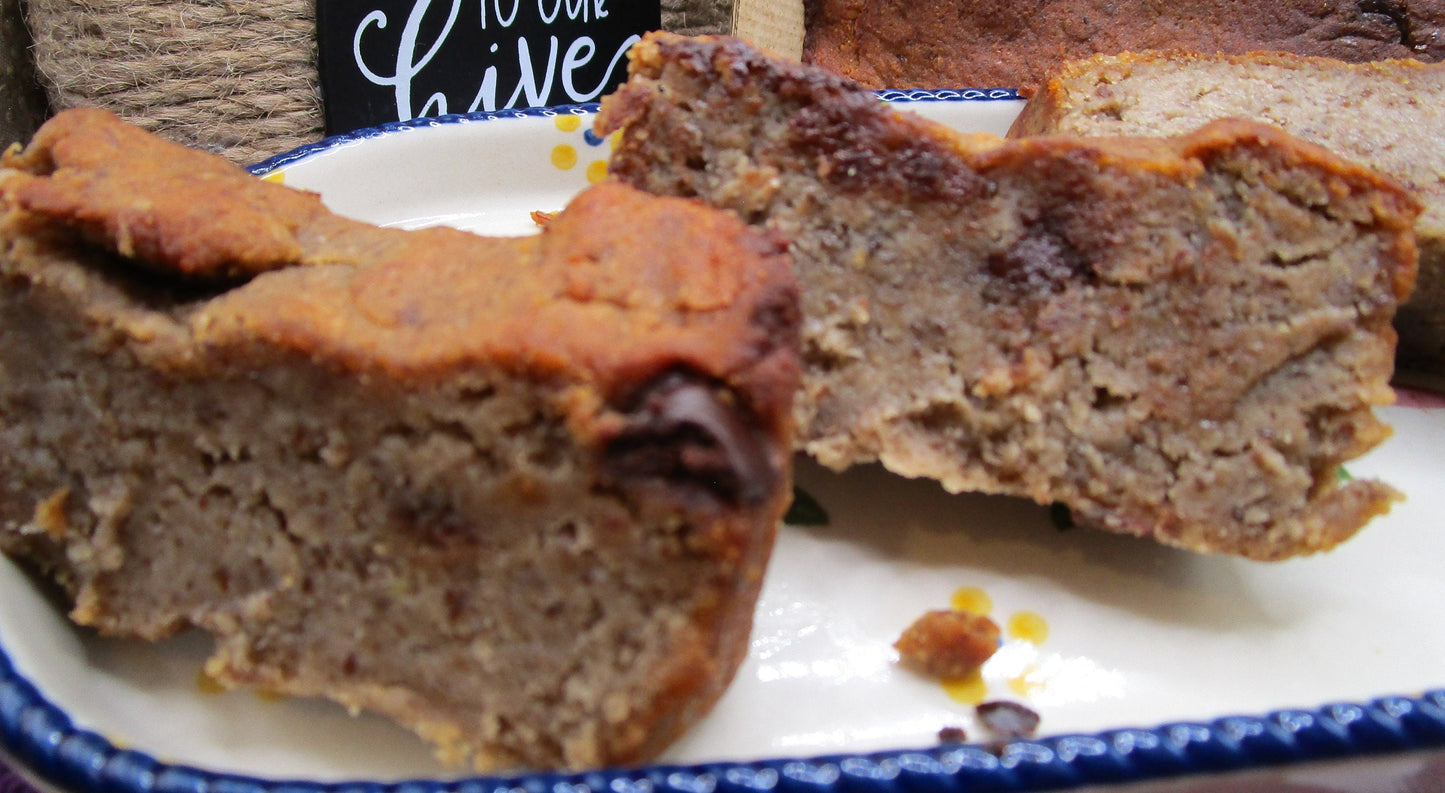 Keto, Banana Bread, Mocha Chocolate Chip, Gluten Free, Dairy Free, Egg Free, Grain Free, No Erythritol, Low Calorie, Sugar Free, Weight loss