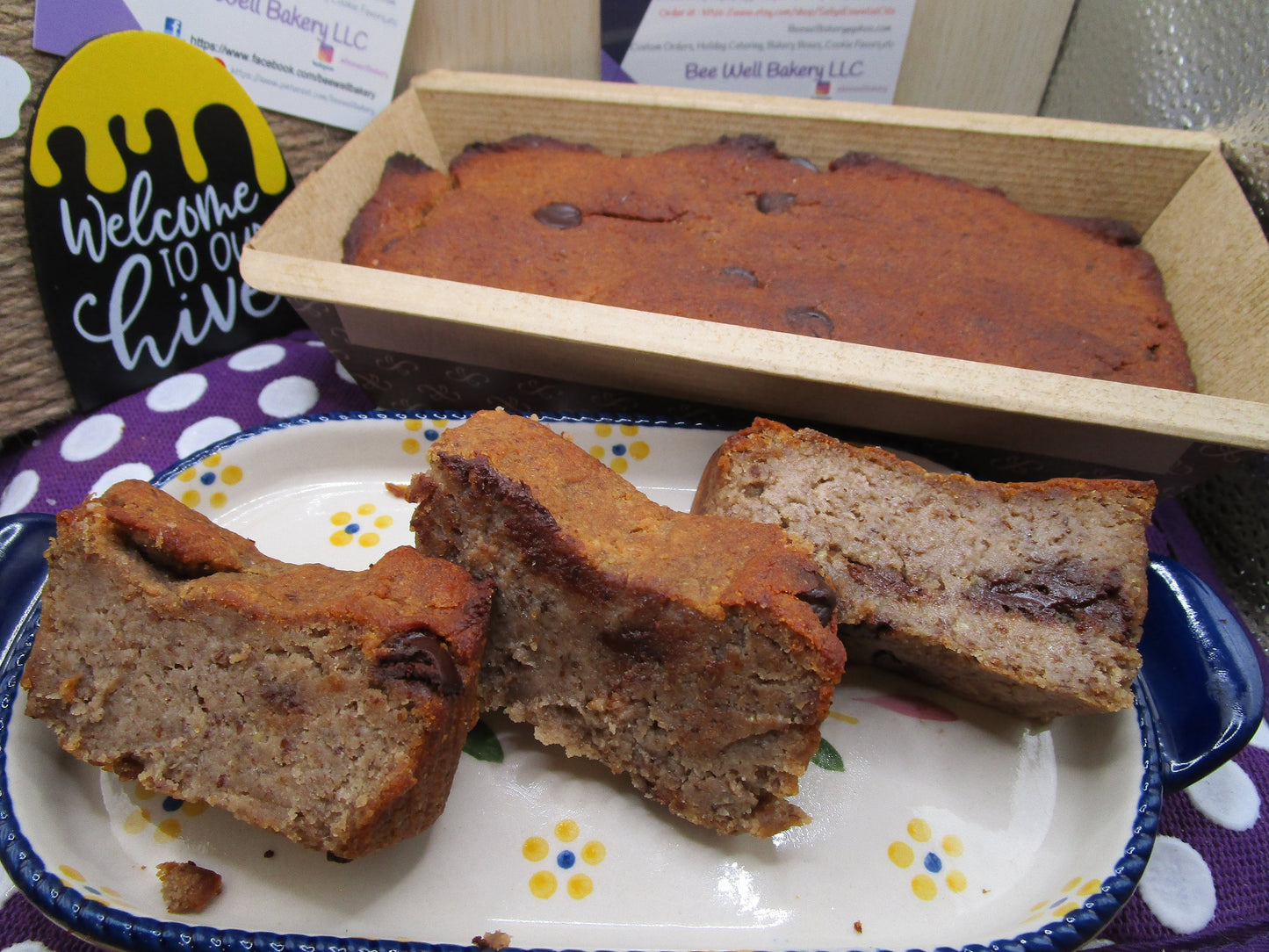 Keto, Banana Bread, Mocha Chocolate Chip, Gluten Free, Dairy Free, Egg Free, Grain Free, No Erythritol, Low Calorie, Sugar Free, Weight loss