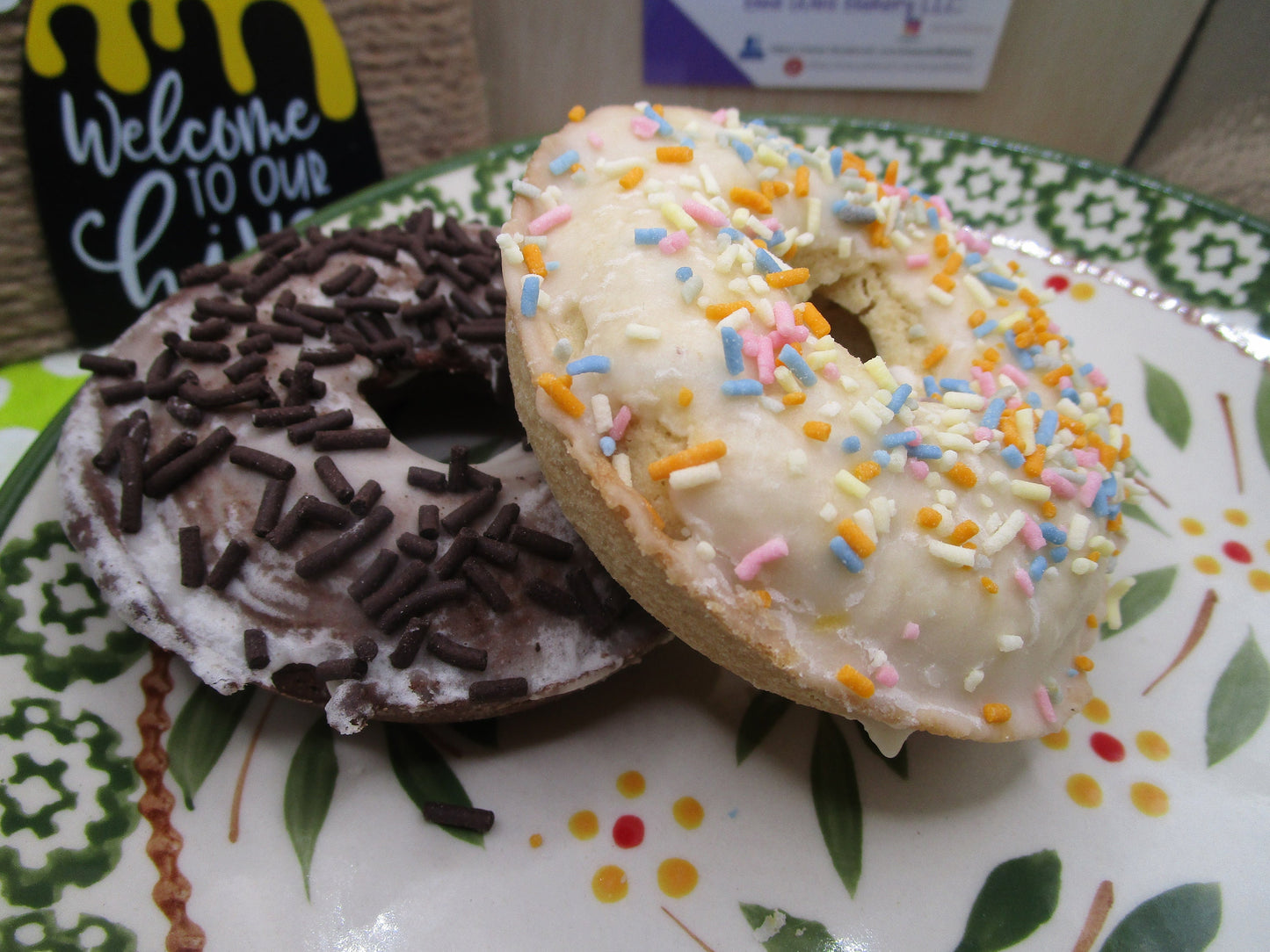 Sugar Free Donut, Gluten Free, Dairy Free, Egg Free, Vanilla, Chocolate, Sprinkles, Nut Free, Erythritol Free, Birthday, Low Calorie, Easter