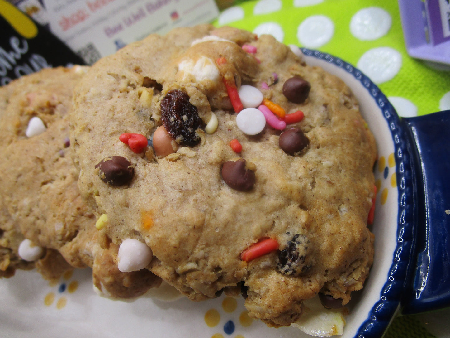 Kitchen Sink Cookies, Gluten Free, Dairy Free, Egg Free, Nut Free, Marshmallow, Chocolate Chips, Caramel, Organic Sprinkle, Fathers Day Gift