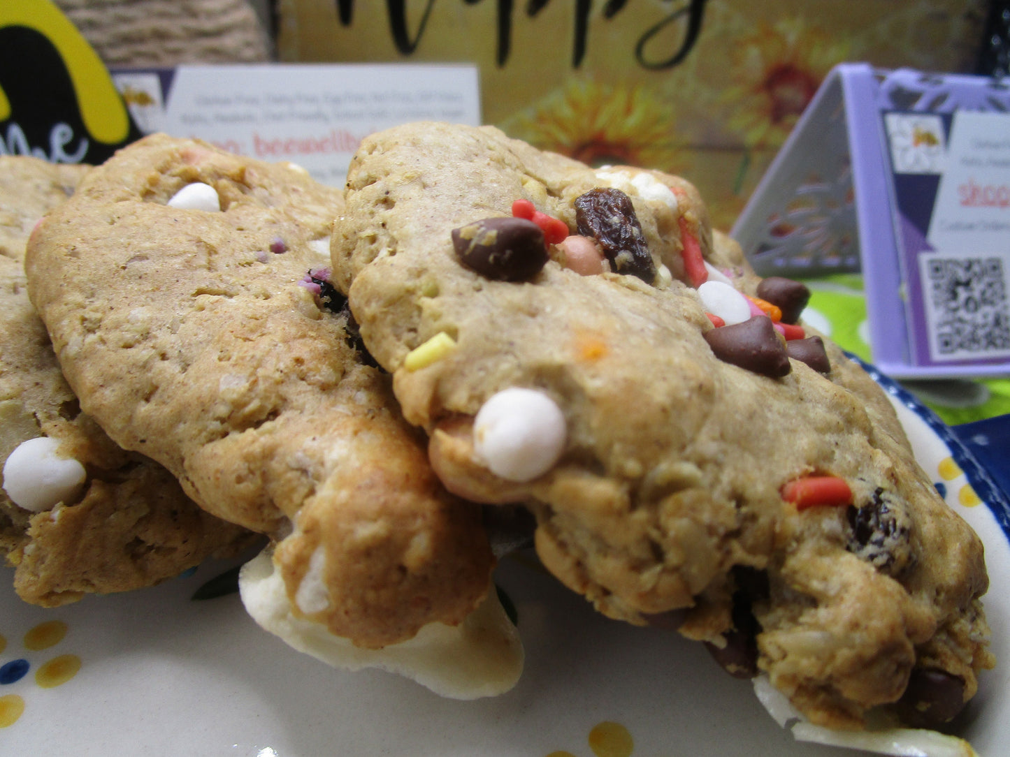 Kitchen Sink Cookies, Gluten Free, Dairy Free, Egg Free, Nut Free, Marshmallow, Chocolate Chips, Caramel, Organic Sprinkle, Fathers Day Gift