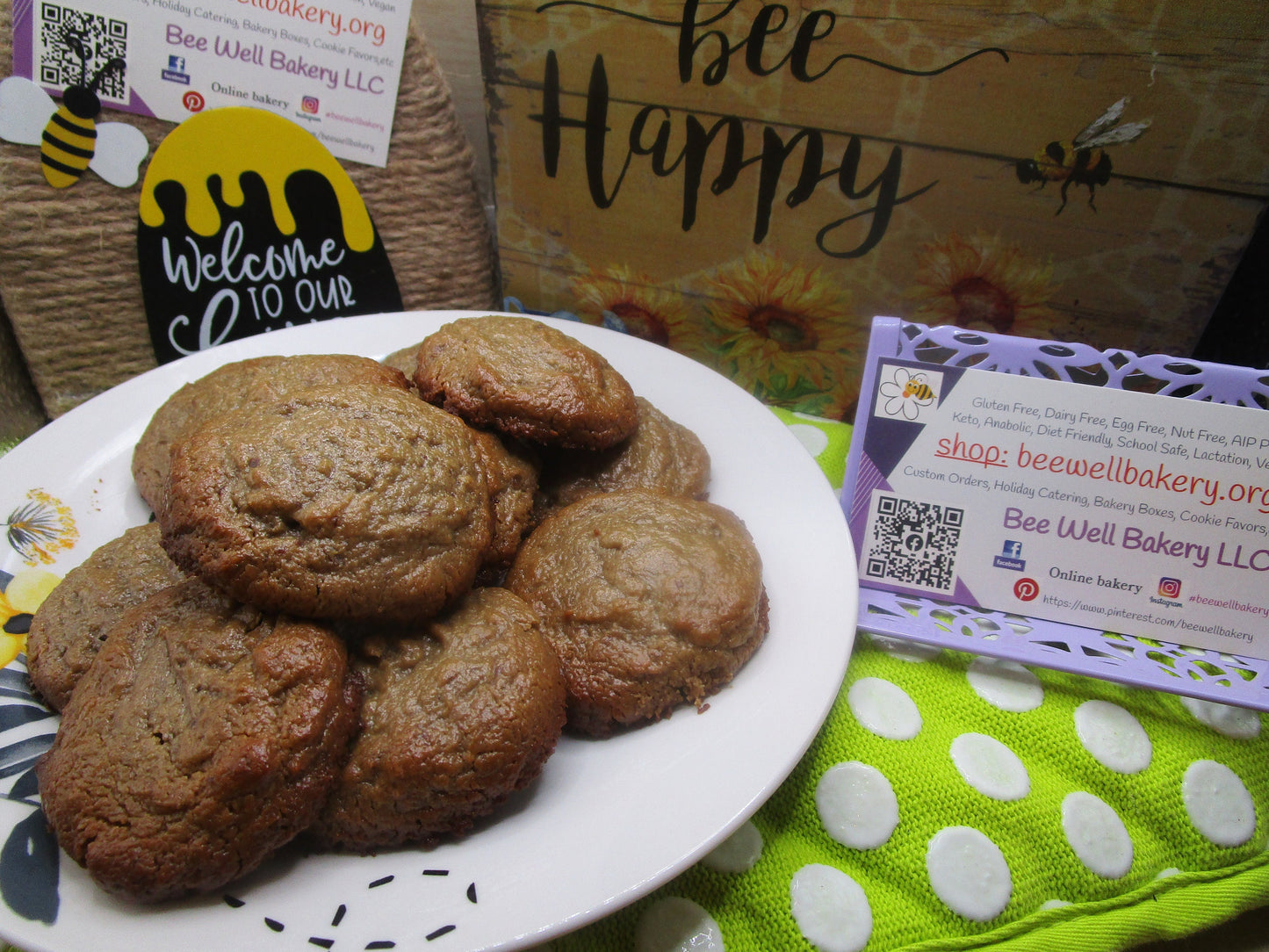 Grain Free Cookies, Gluten Free, Dairy Free, Egg Free, Sunflower Seed, No refined Sugar, Organic, Preservative Free, School Safe, Nut Free