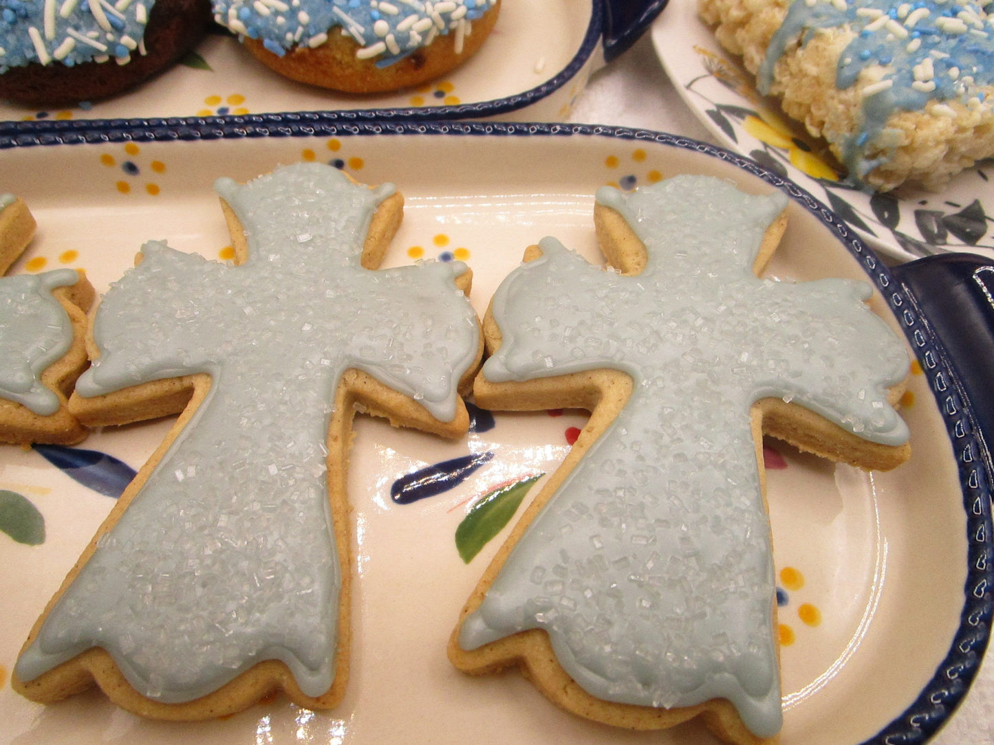 Cross Sugar Cookies, Gluten Free, Vegan, Egg Free, Dairy Free, Baptism, Communion, School Safe, Wedding, Party Favor, Blue, Pink, Nut Free