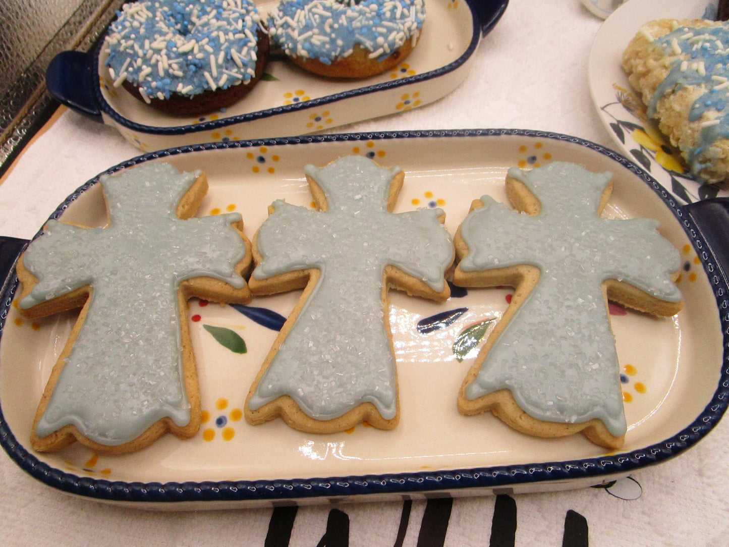 Cross Sugar Cookies, Gluten Free, Vegan, Egg Free, Dairy Free, Baptism, Communion, School Safe, Wedding, Party Favor, Blue, Pink, Nut Free